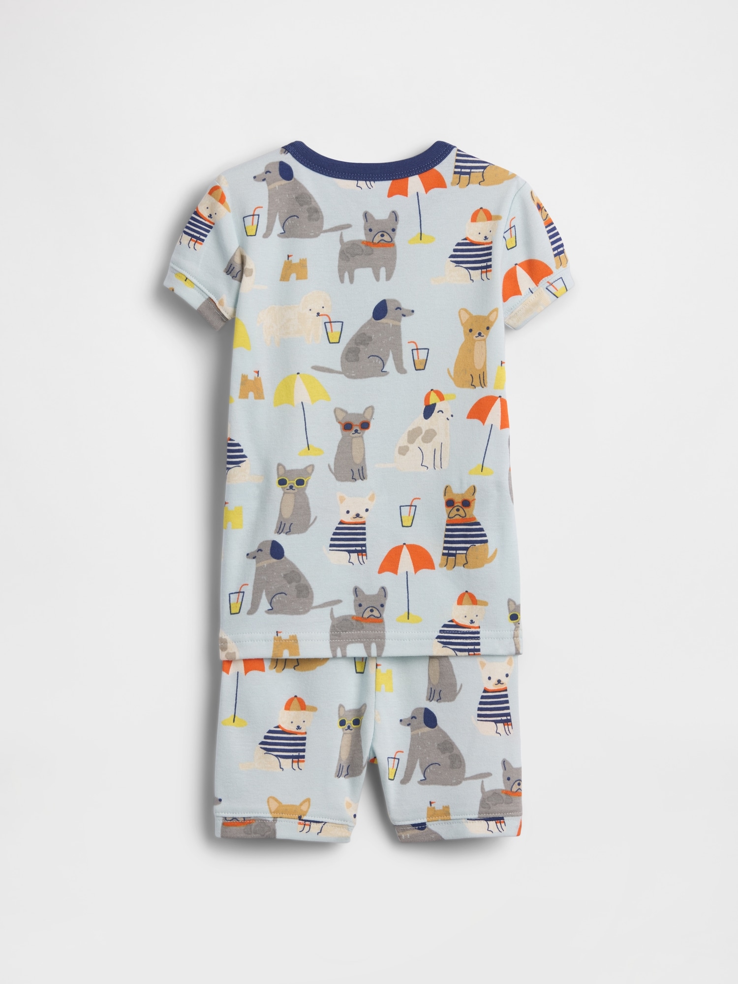 Baby & Toddler Organic Brushed Cotton Beach Dogs PJ Short Set