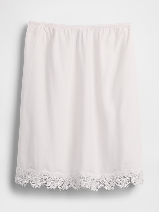 Image number 5 showing, Linen-Blend Lace-Trim Mini Skirt