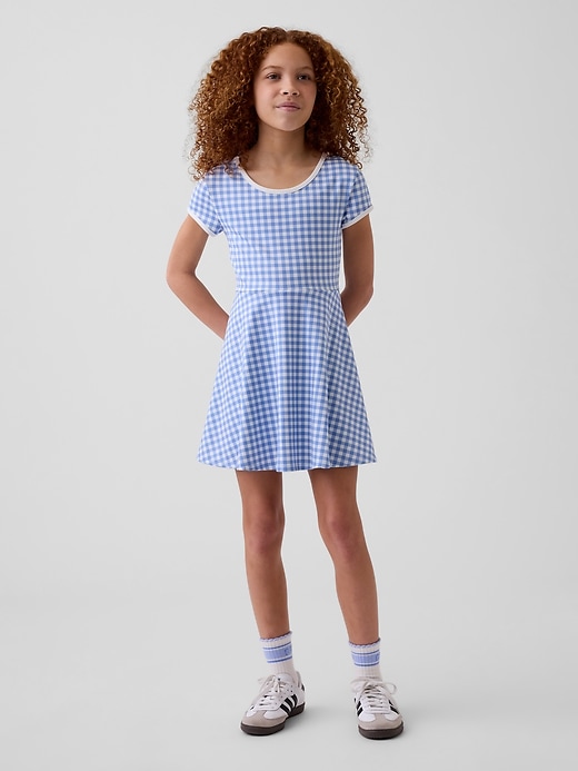 Image number 1 showing, Kids Cap-Sleeve Athletic Dress