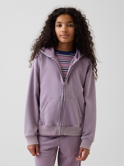 Image number 2 showing, Kids VintageSoft Relaxed Zip Hoodie