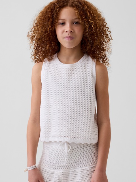 Kids 100% Cotton Crochet Tank Top