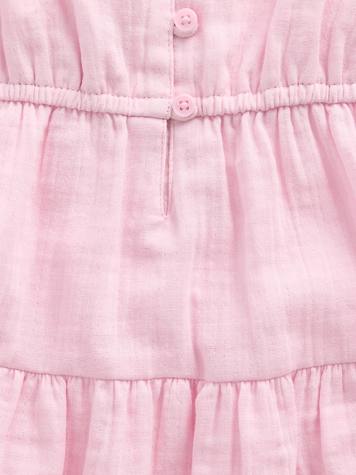 Image number 5 showing, Kids Cotton Gauze Tiered Tank Top