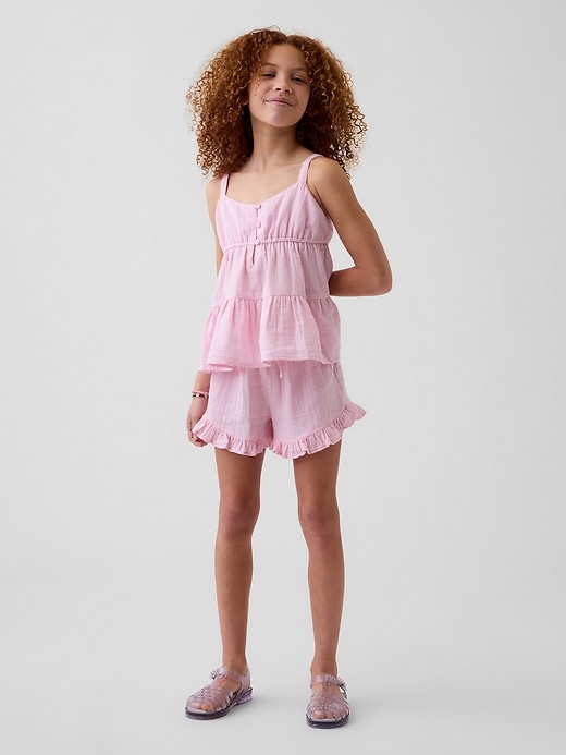 Image number 4 showing, Kids Cotton Gauze Tiered Tank Top