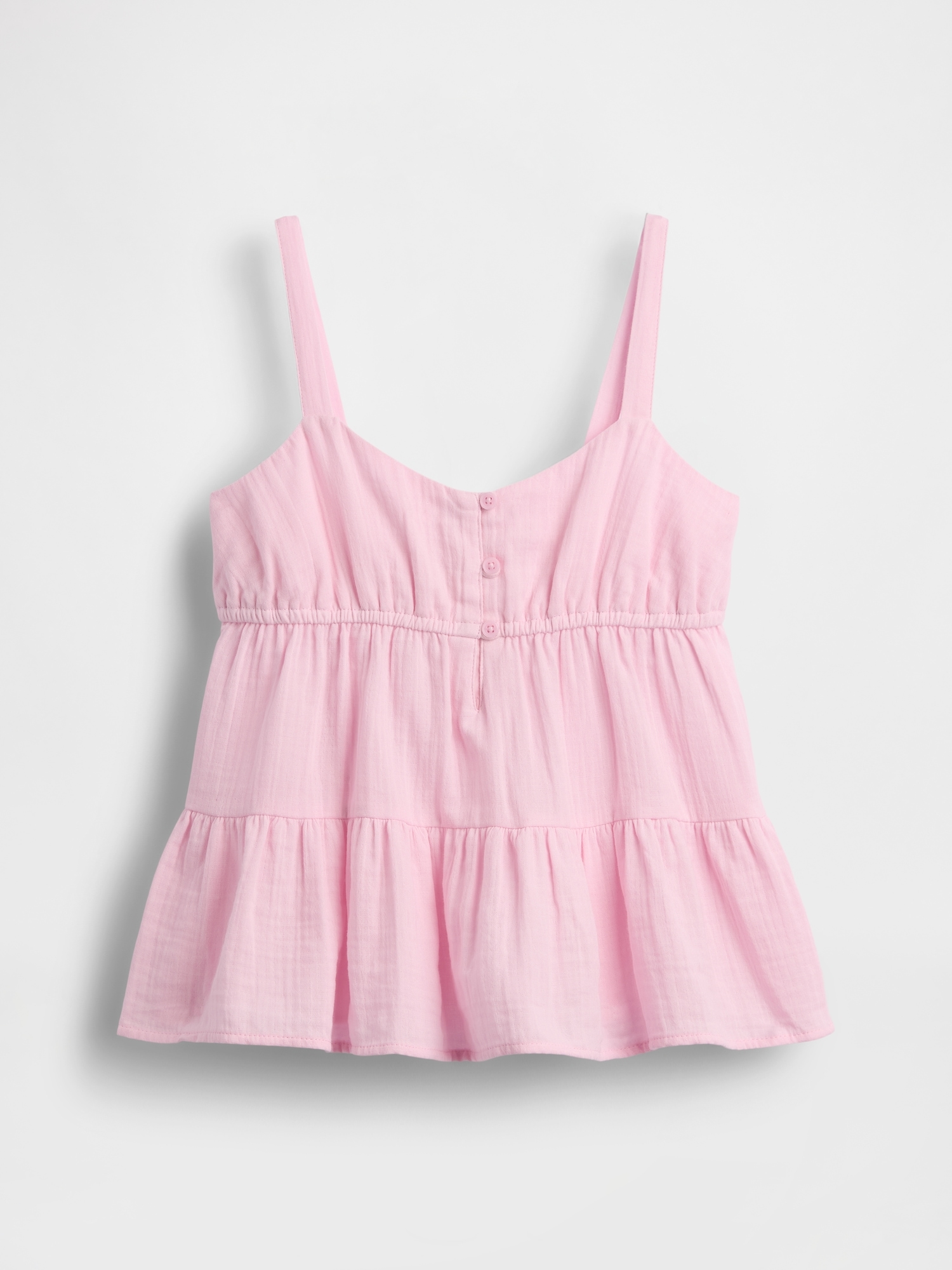 Kids Cotton Gauze Tiered Tank Top