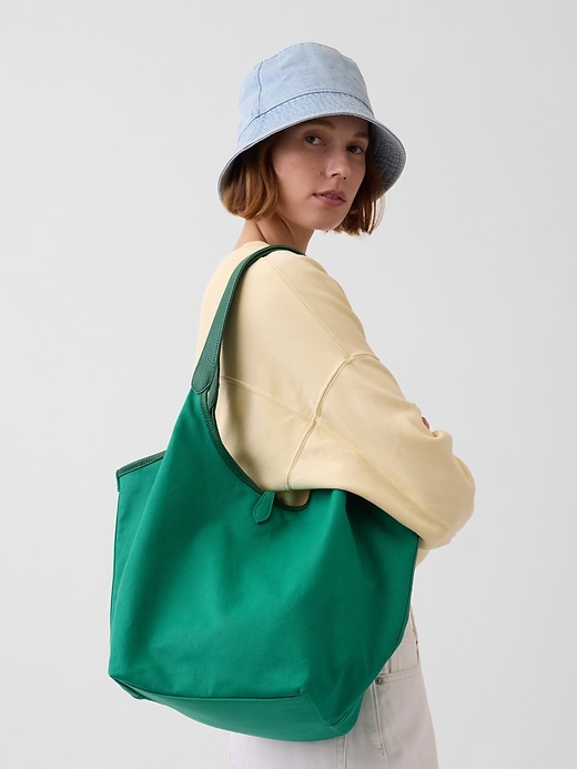 Image number 2 showing, Canvas Slouchy Tote Bag