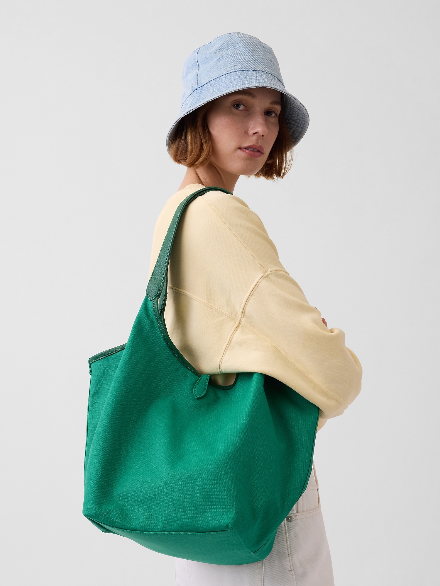Canvas Slouchy Tote Bag
