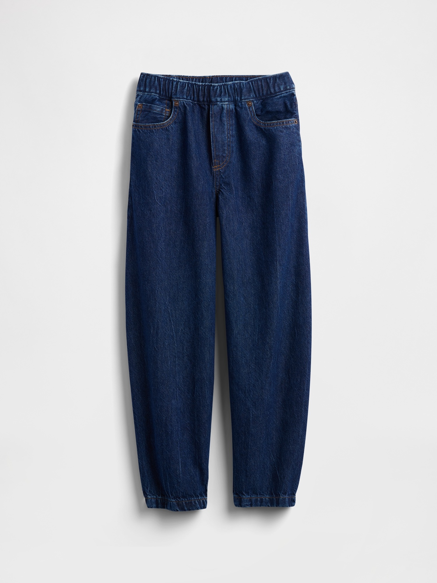 Детские джинсы Gap Easy Baggy Taper, цвет: Тёмная варка — фото 6