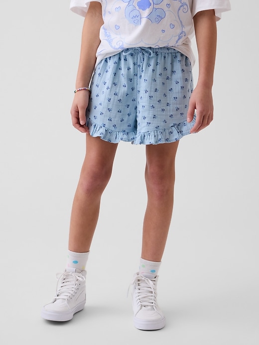 Image number 3 showing, Kids Cotton Gauze Easy Ruffle Shorts