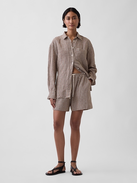 Image number 1 showing, Linen-Blend Easy Shorts
