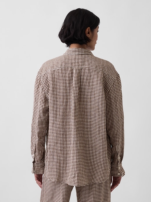 Image number 3 showing, 100% Linen Oversized Shirt