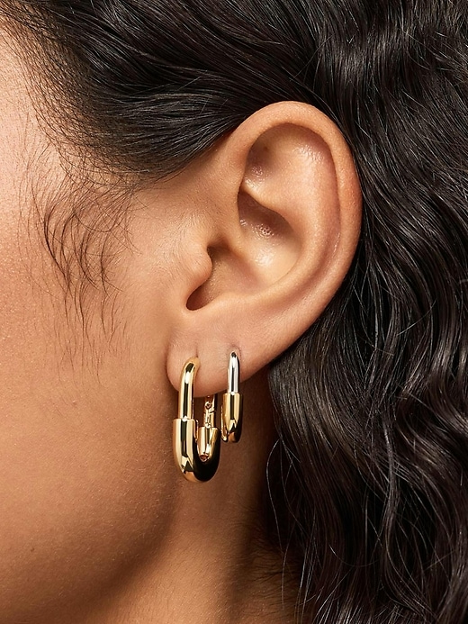 Image number 2 showing, Ana Luisa Brynley Large Gold Hoops