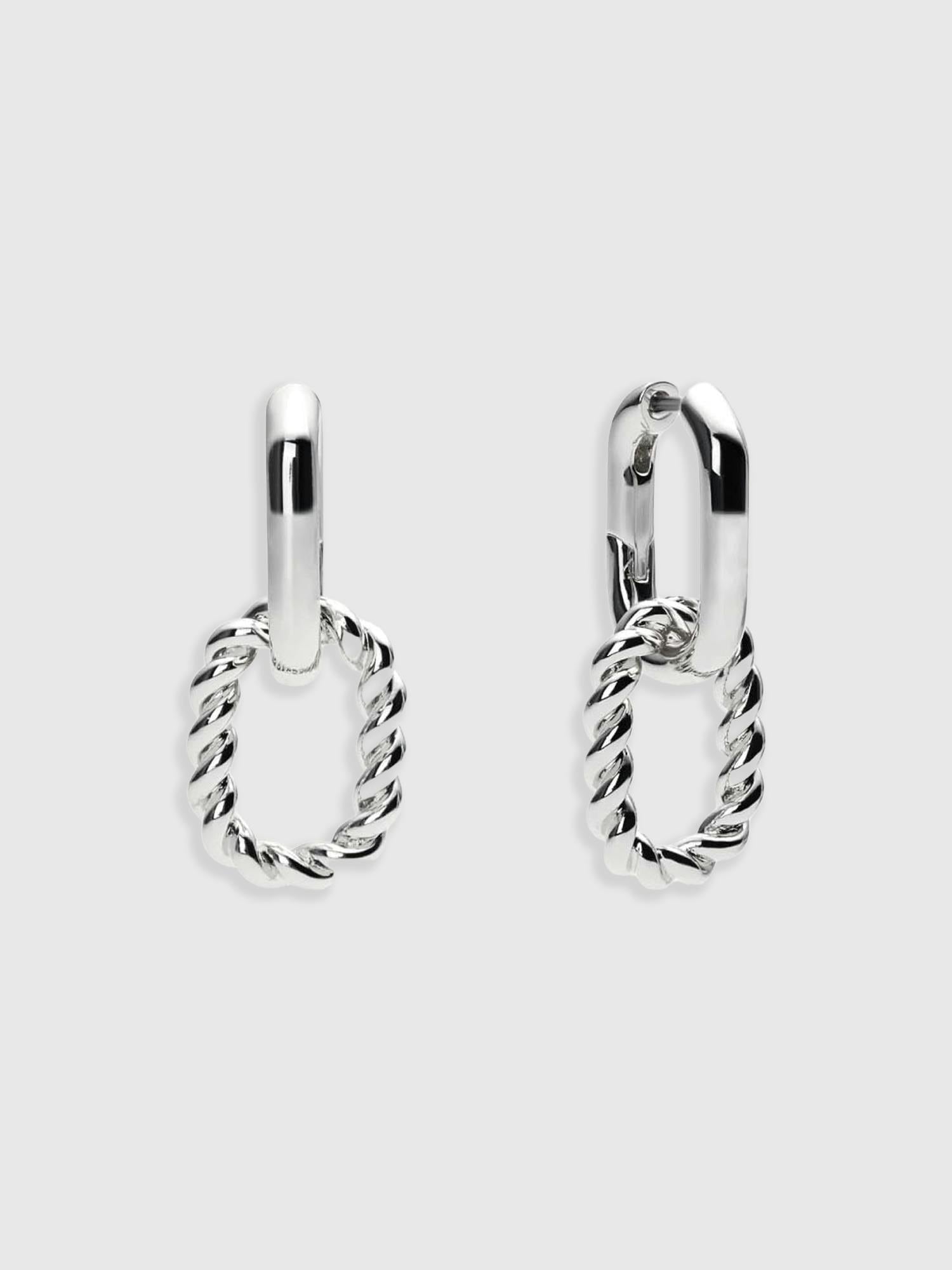 Ana Luisa Ash Silver Double Hoop Earrings