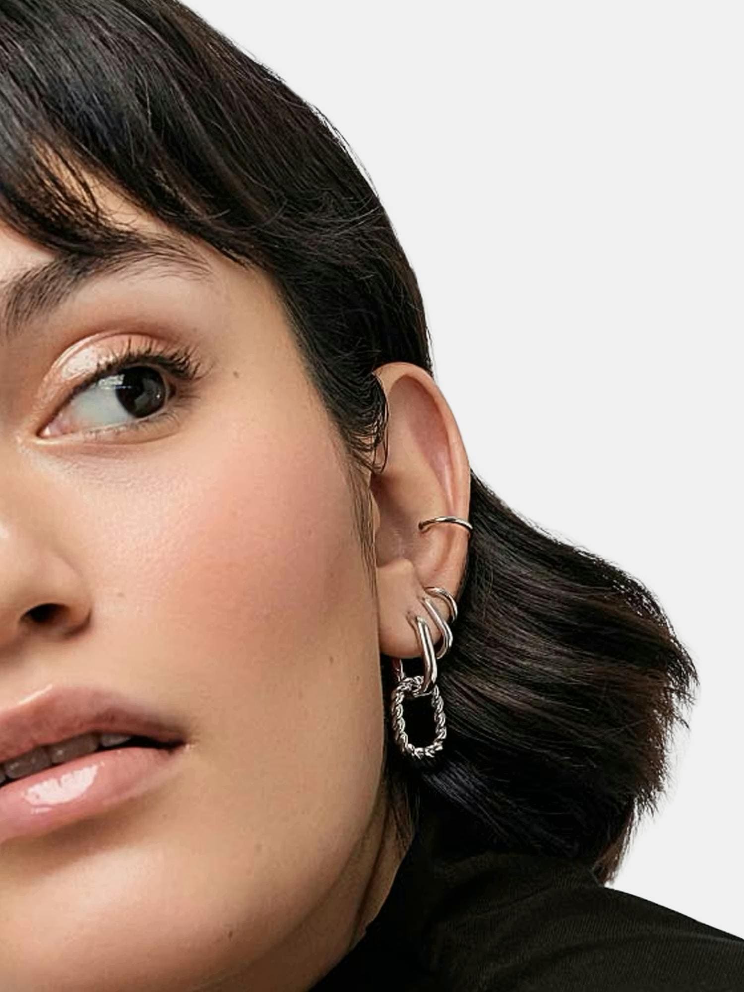 Ana Luisa Ash Silver Double Hoop Earrings