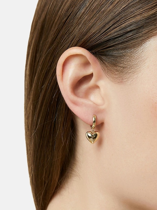 Image number 2 showing, Ana Luisa Jessica Puffed Heart Hoops