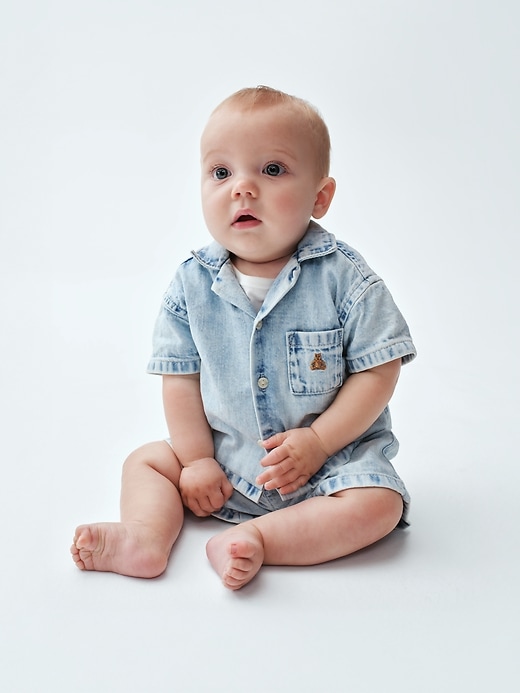Image number 3 showing, Baby Denim Outfit Set