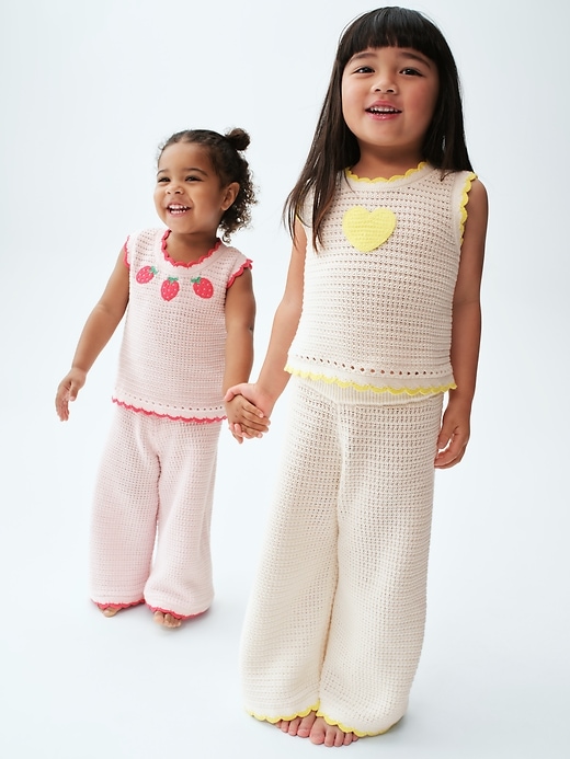 Image number 3 showing, Baby & Toddler Crochet Heart Sweater Tank