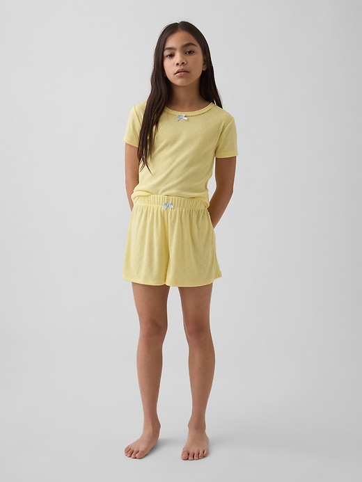 Kids Recycled Pointelle PJ Shorts