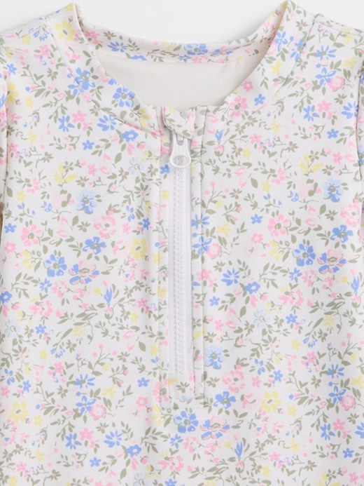 Image number 3 showing, Baby Floral Rash Guard Swim Set