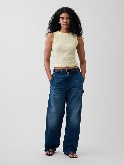 Image number 2 showing, Pointelle Shell Tank Top