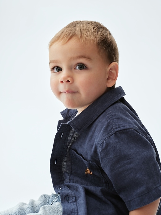 Image number 4 showing, Baby & Toddler Linen-Cotton Shirt