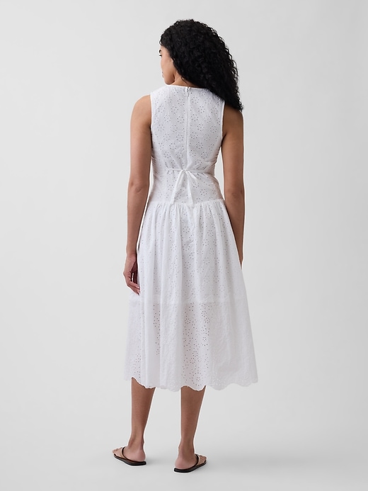 Image number 2 showing, Eyelet Drop-Waist Maxi Dress