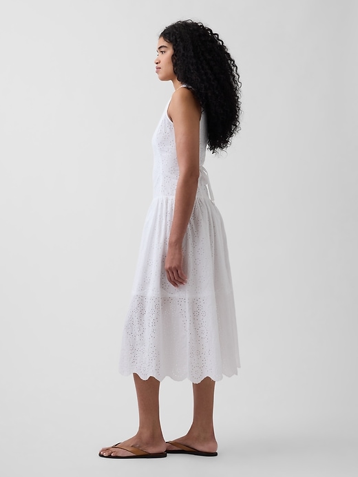 Image number 3 showing, Eyelet Drop-Waist Maxi Dress