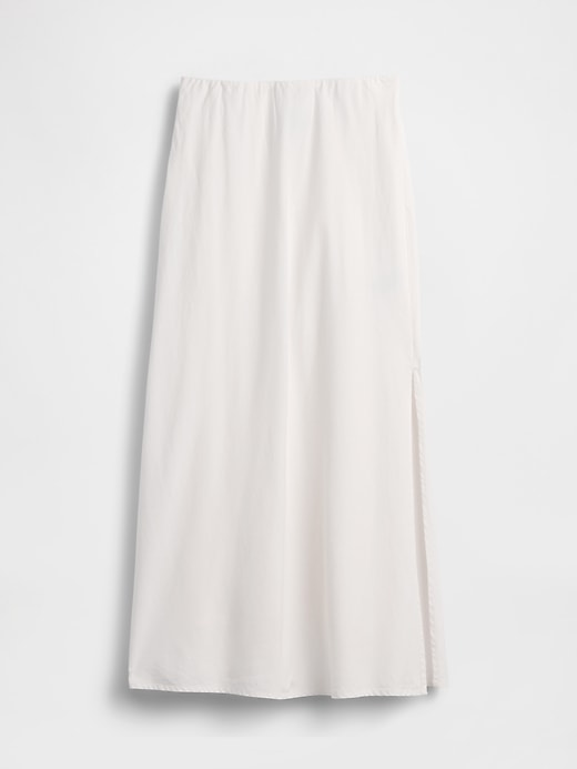 Image number 5 showing, Linen-Blend Maxi Slip Skirt