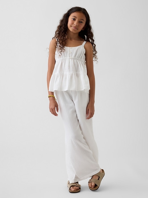 Image number 4 showing, Kids Cotton Gauze Tiered Tank Top