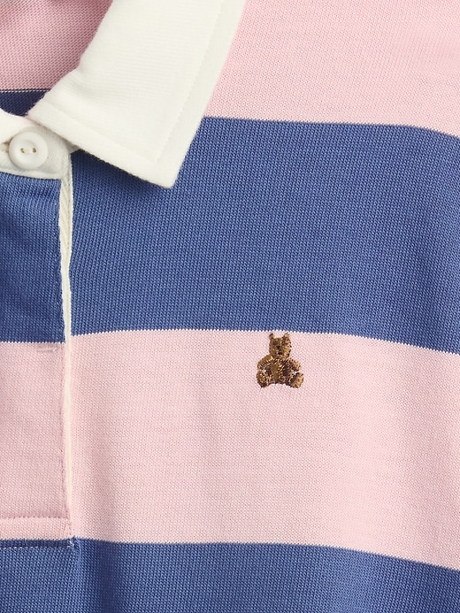 Image number 4 showing, Kids Oversized Rugby Stripe Polo Shirt