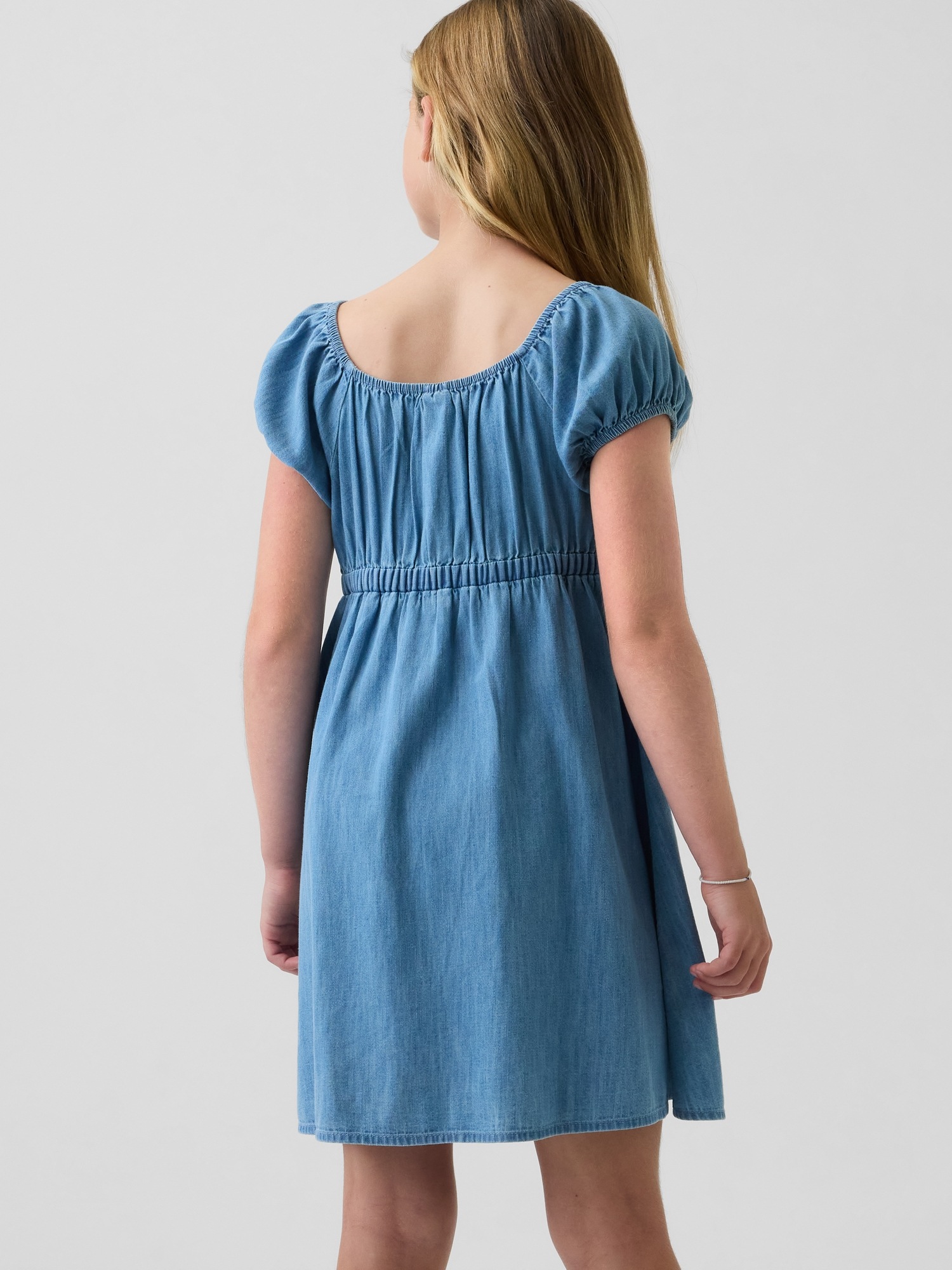 Детские платья Gap Kids Denim Babydoll Dress — фото 3