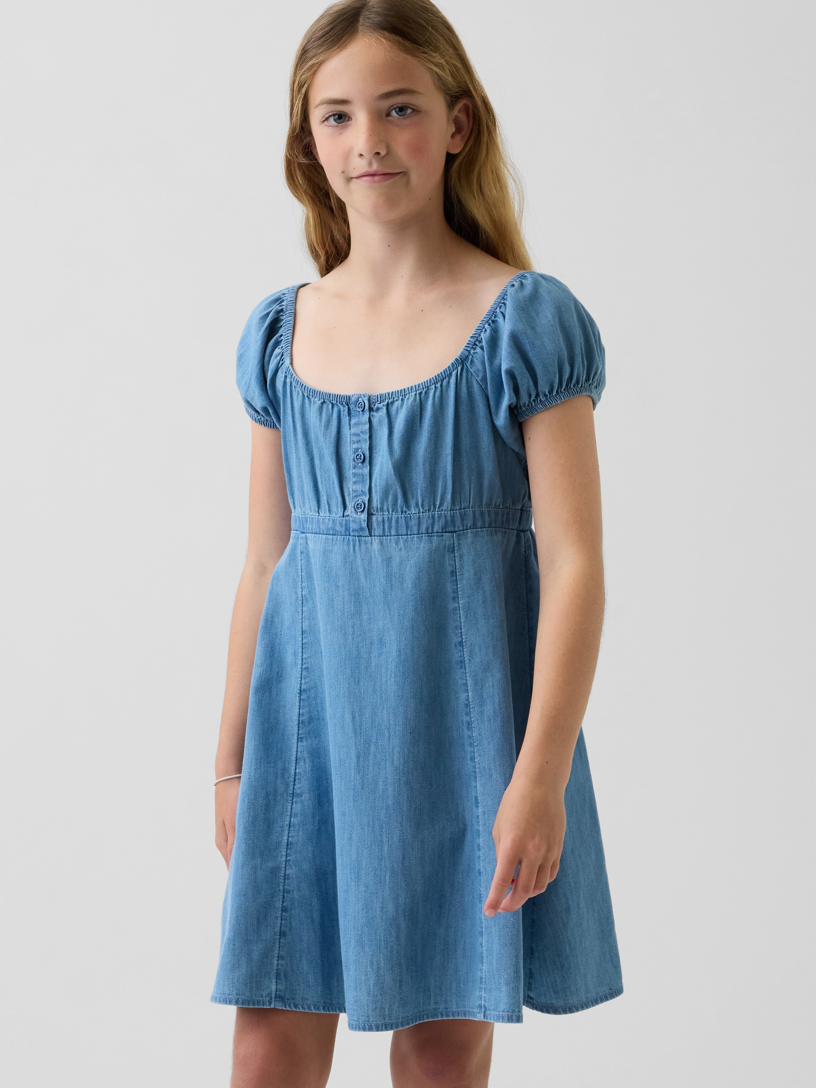 Kids Denim Babydoll Dress