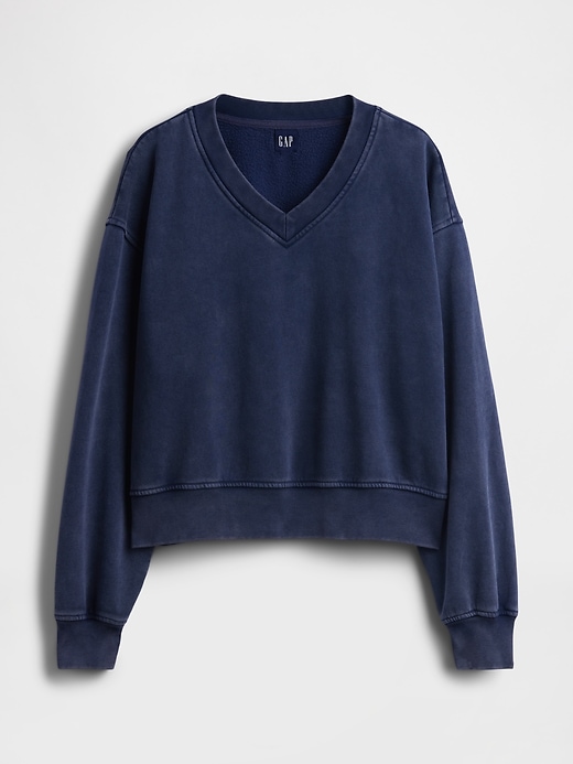 Image number 6 showing, VintageSoft Oversized V-Neck Sweatshirt