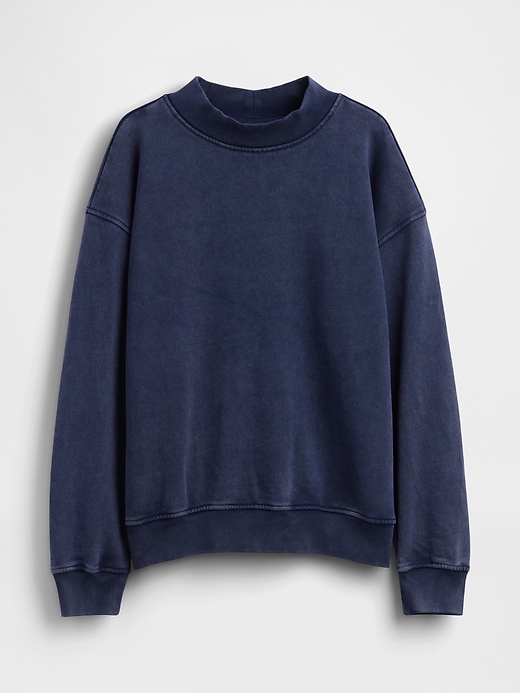 Image number 5 showing, VintageSoft Oversized Mockneck Tunic Sweatshirt