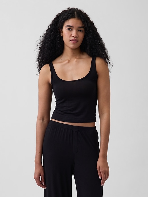 Image number 1 showing, Softest UltraFine Rib Modal PJ Tank Top