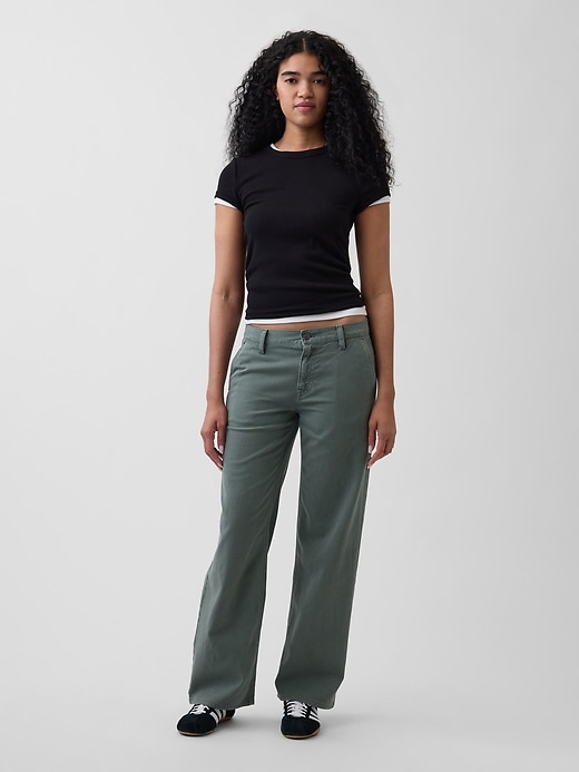 Image number 1 showing, Low Rise '90s Loose Khakis