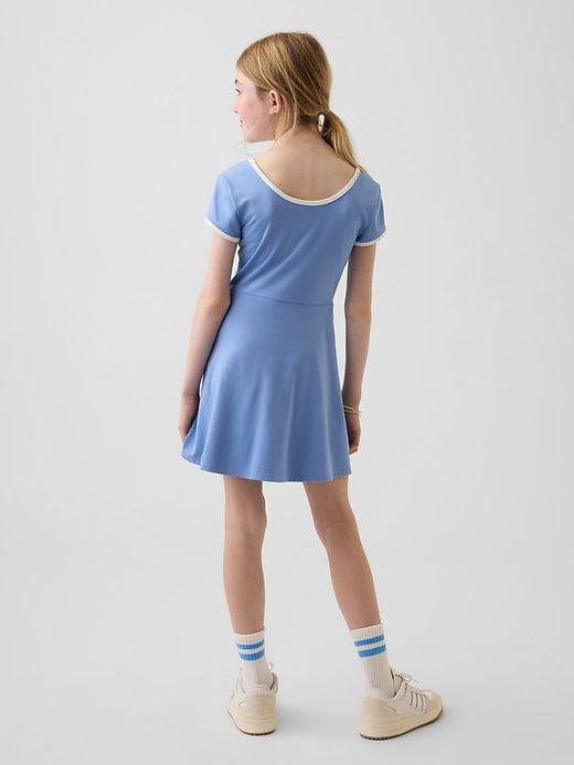 Image number 3 showing, Kids Cap-Sleeve Athletic Dress