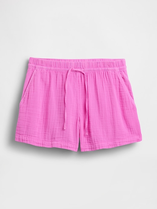 Image number 7 showing, 4" Mid Rise Cotton Gauze Easy Shorts