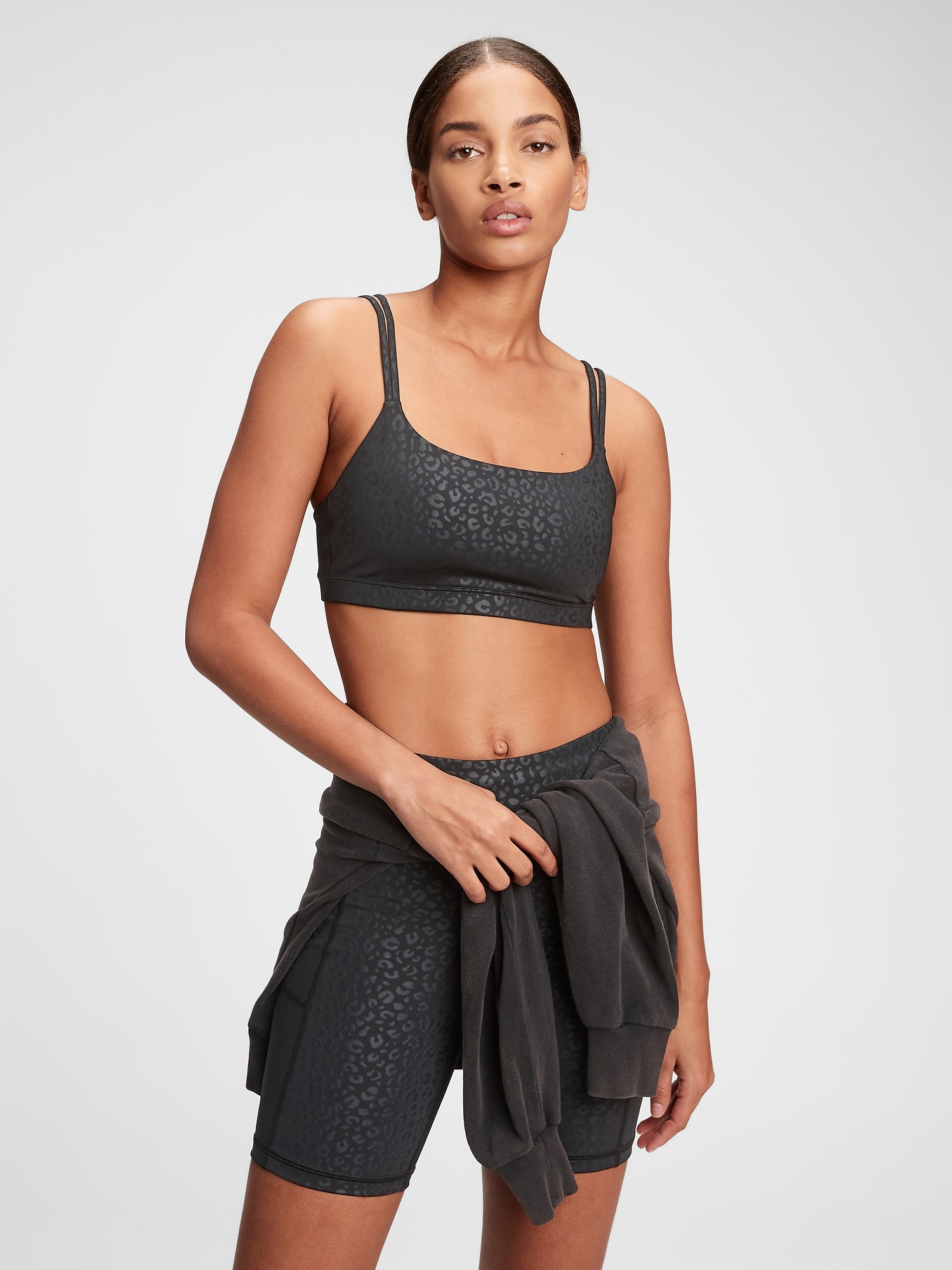 GapFit Blackout Double-Strap Sports Bra