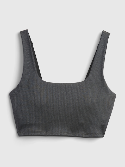 GapFit Brushed Jersey Squareneck Longline Sports Bra