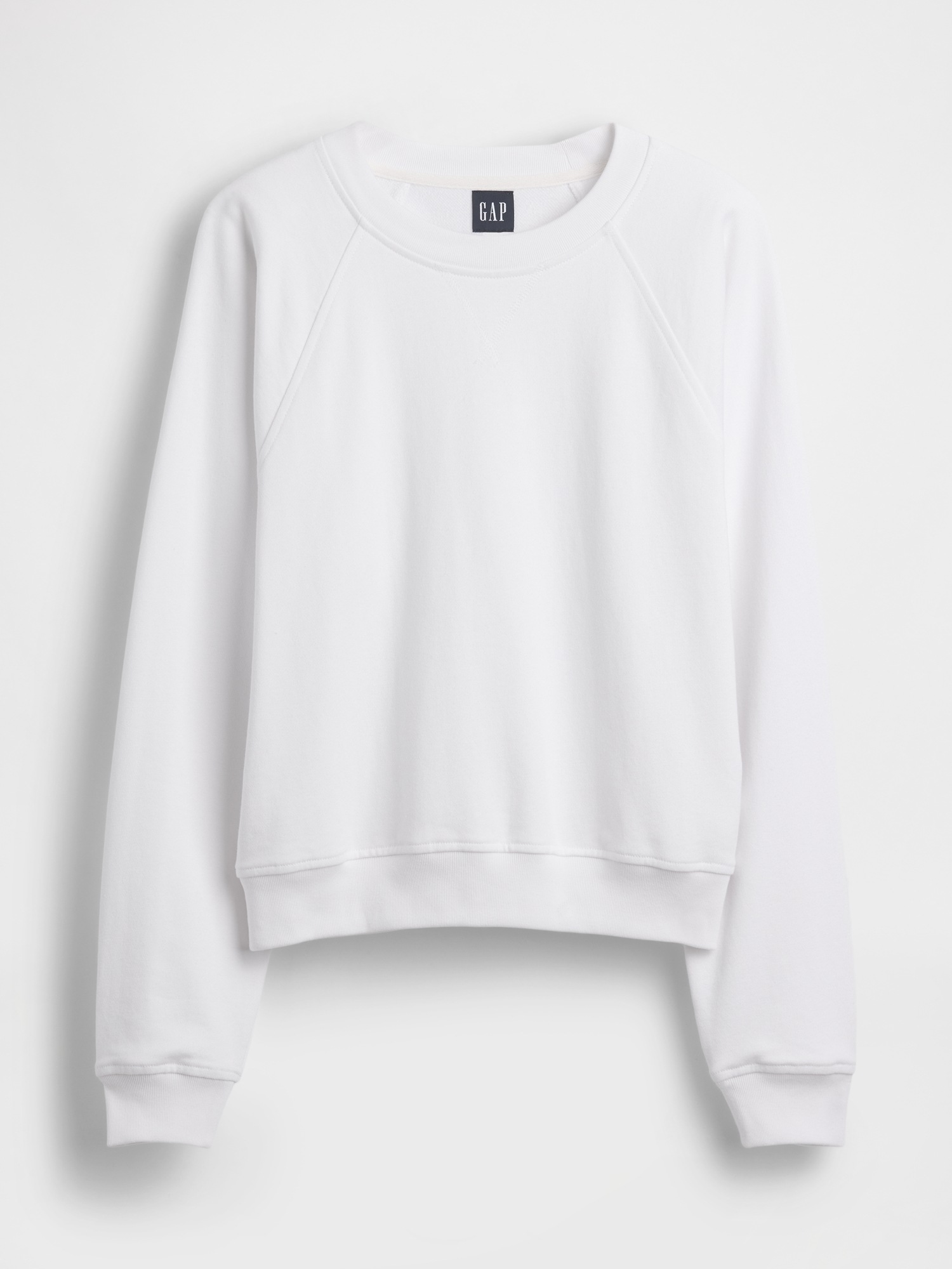 Женский свитшот Gap VintageSoft Terry Raglan, цвет: Белый — фото 4