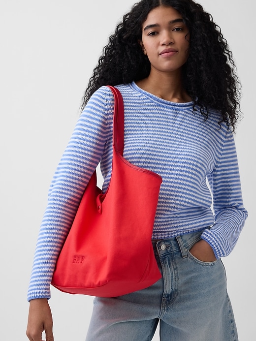 Image number 2 showing, Canvas Slouchy Tote Bag