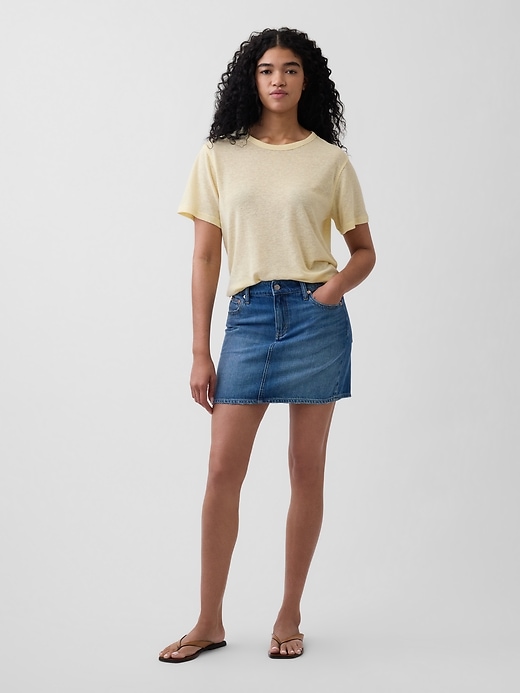 Image number 2 showing, Linen-Blend Relaxed T-Shirt