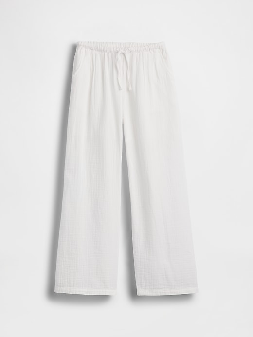 Image number 2 showing, Kids Cotton Gauze Wide-Leg Pants
