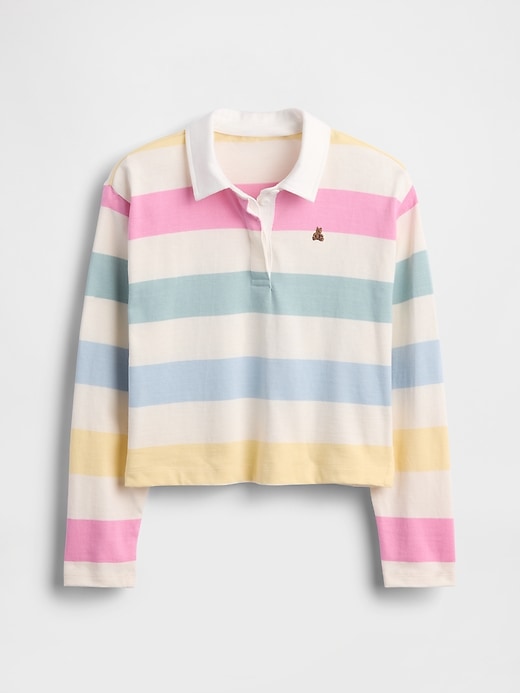 Image number 2 showing, Kids Oversized Rugby Stripe Polo Shirt