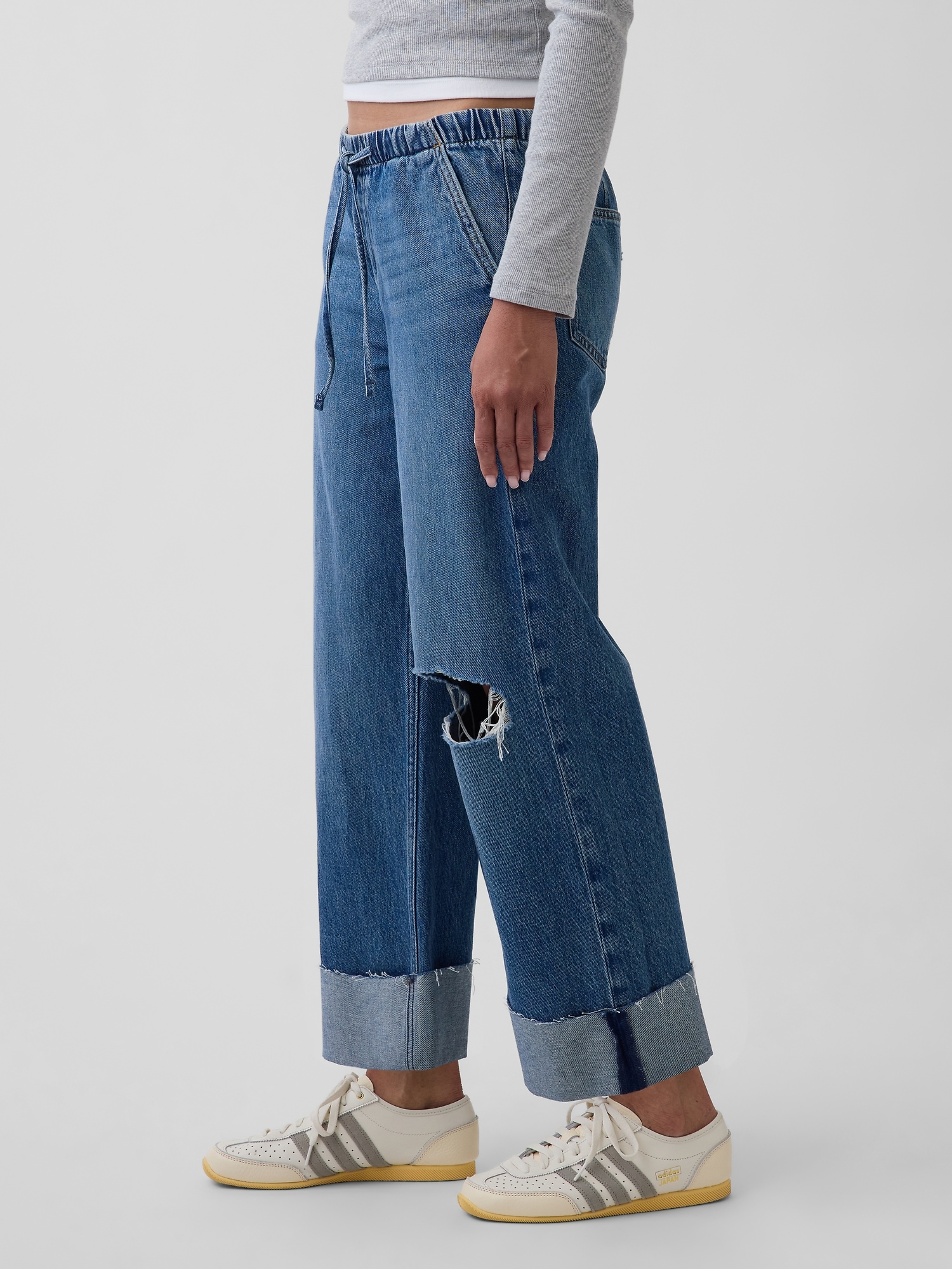 Low Rise '90s Loose Easy Crop Jeans