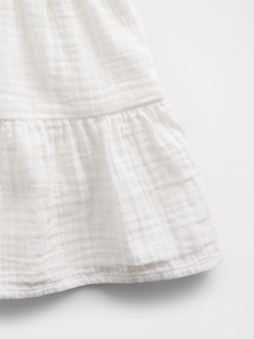 Image number 5 showing, Kids Cotton Gauze Tiered Tank Top