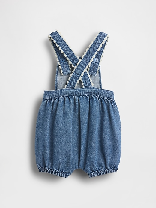Image number 2 showing, Baby Denim Shell Pocket Bubble Overalls