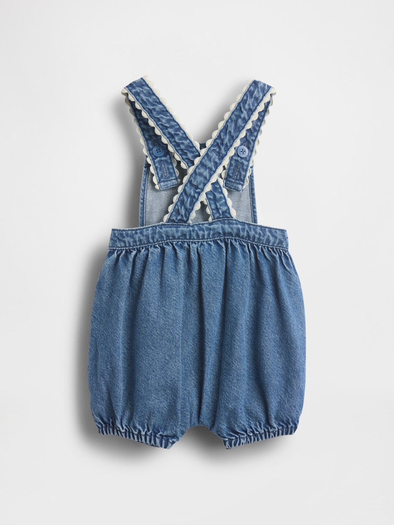 Baby Denim Shell Pocket Bubble Overalls
