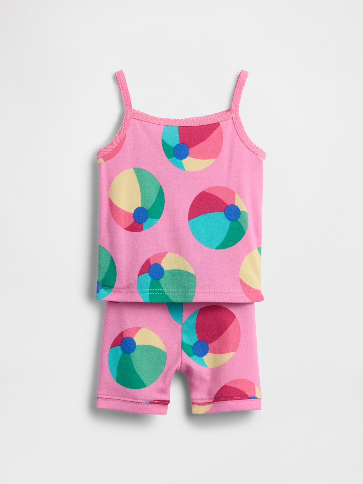Baby & Toddler Organic Brushed Cotton Beach Ball Cami PJ Short Set