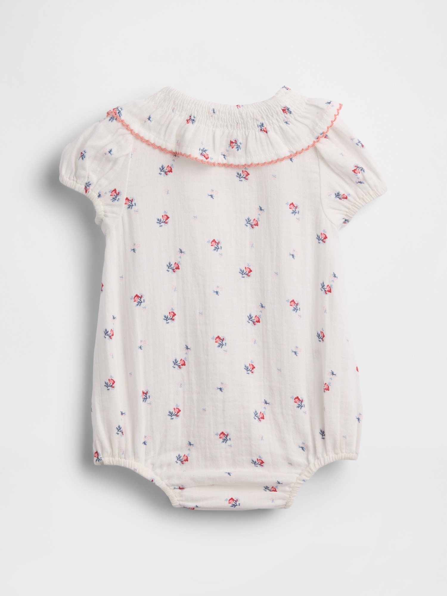 Gap Baby Cotton Gauze Floral Collared Bodysuit — фото 2